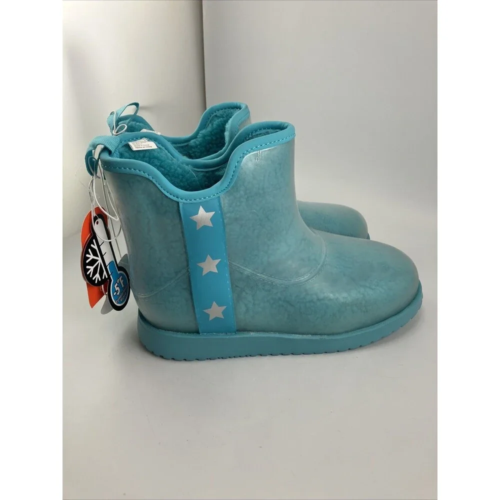 NEW Wonder Nation Girls Faux Sherpa Boots Blue Winter boots KIDS - Size 6 - Picture 15 of 16